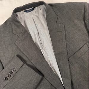 Brooks Brothers Men’s 48R Explorer Blazer Gray Wool Stretch Fitzgerald Fit EUC